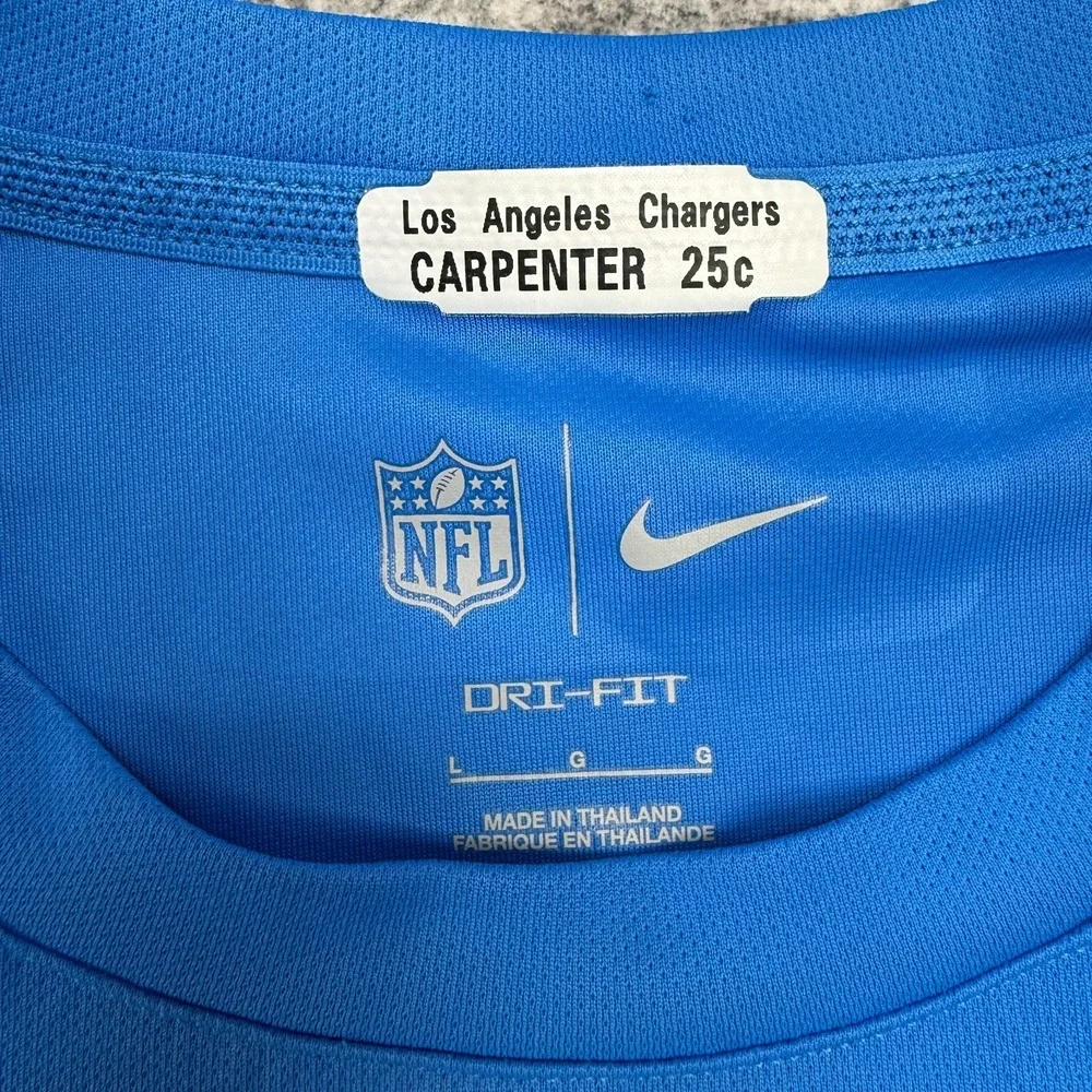Los Angeles Chargers Shirt Mens Large Team Issued Nike Dri Fit Training NFL Blue